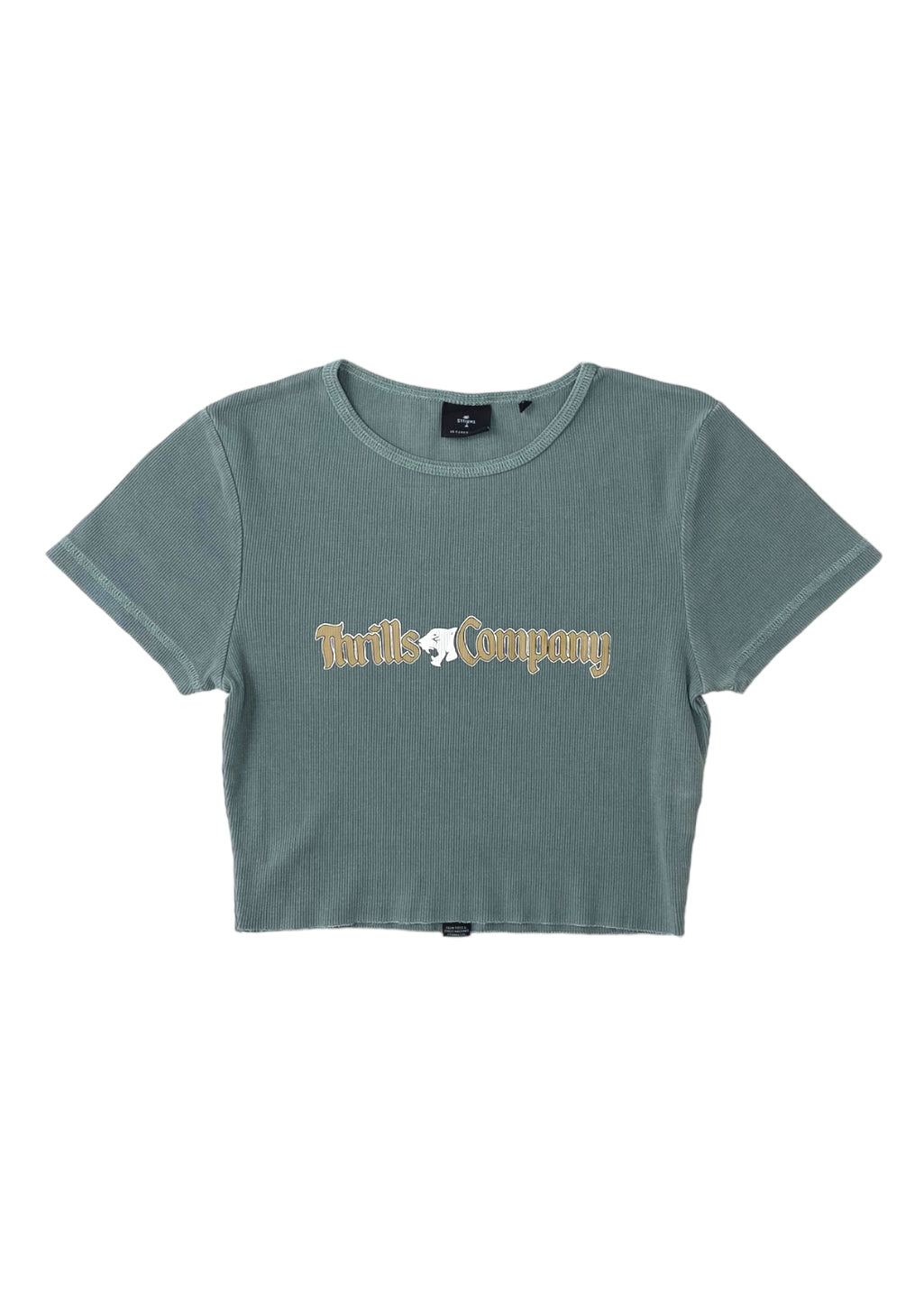 THRILLS - Ewing Crop Baby Tee - Scrubs Green - Hardpressed Print Studio Inc.