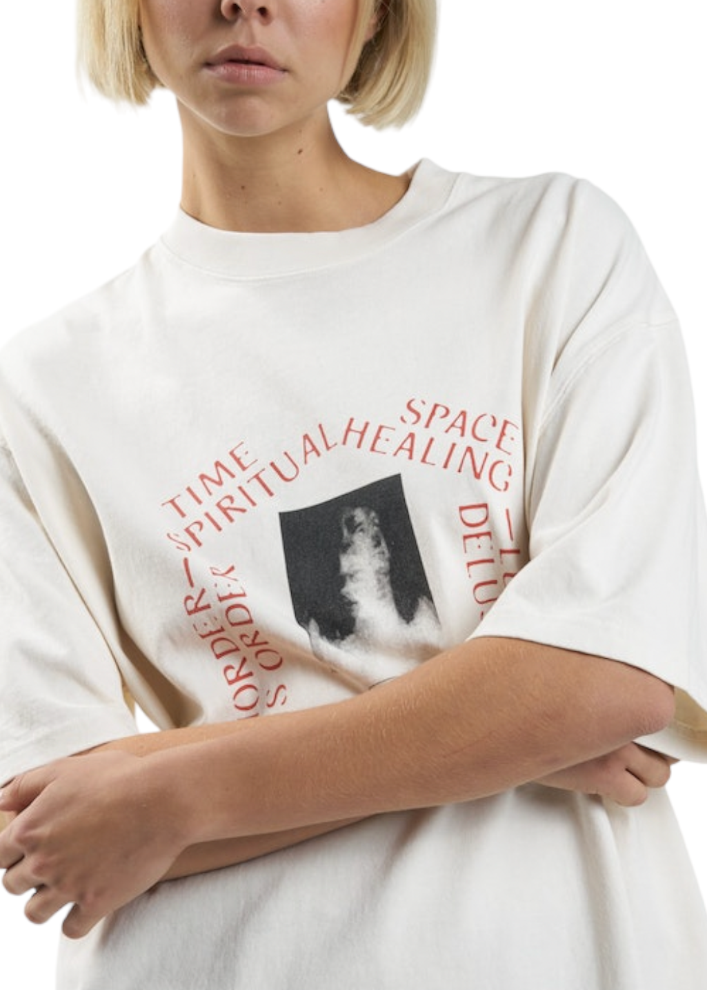 THRILLS - Healing Delusions Oversized Tee - Heritage White - Hardpressed Print Studio Inc.