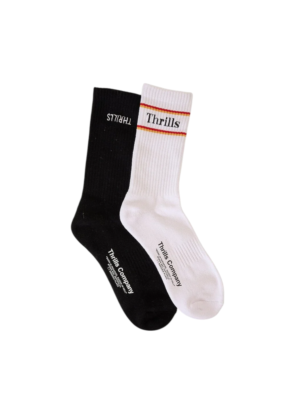 THRILLS - Never Stop 2 Pack Sock - Black/White