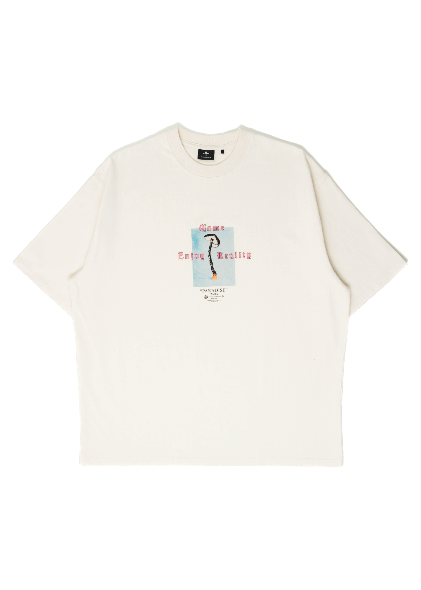 THRILLS - Reality Check Oversized Tee - Heritage White - Hardpressed Print Studio Inc.