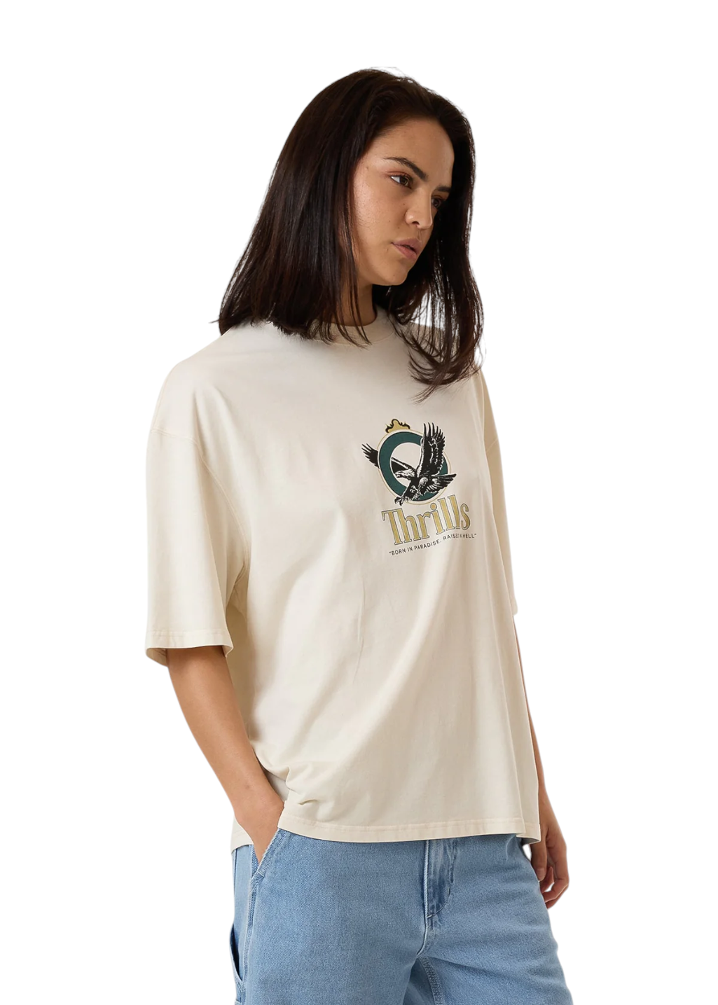 THRILLS - Royalty Oversized Tee - Heritage White