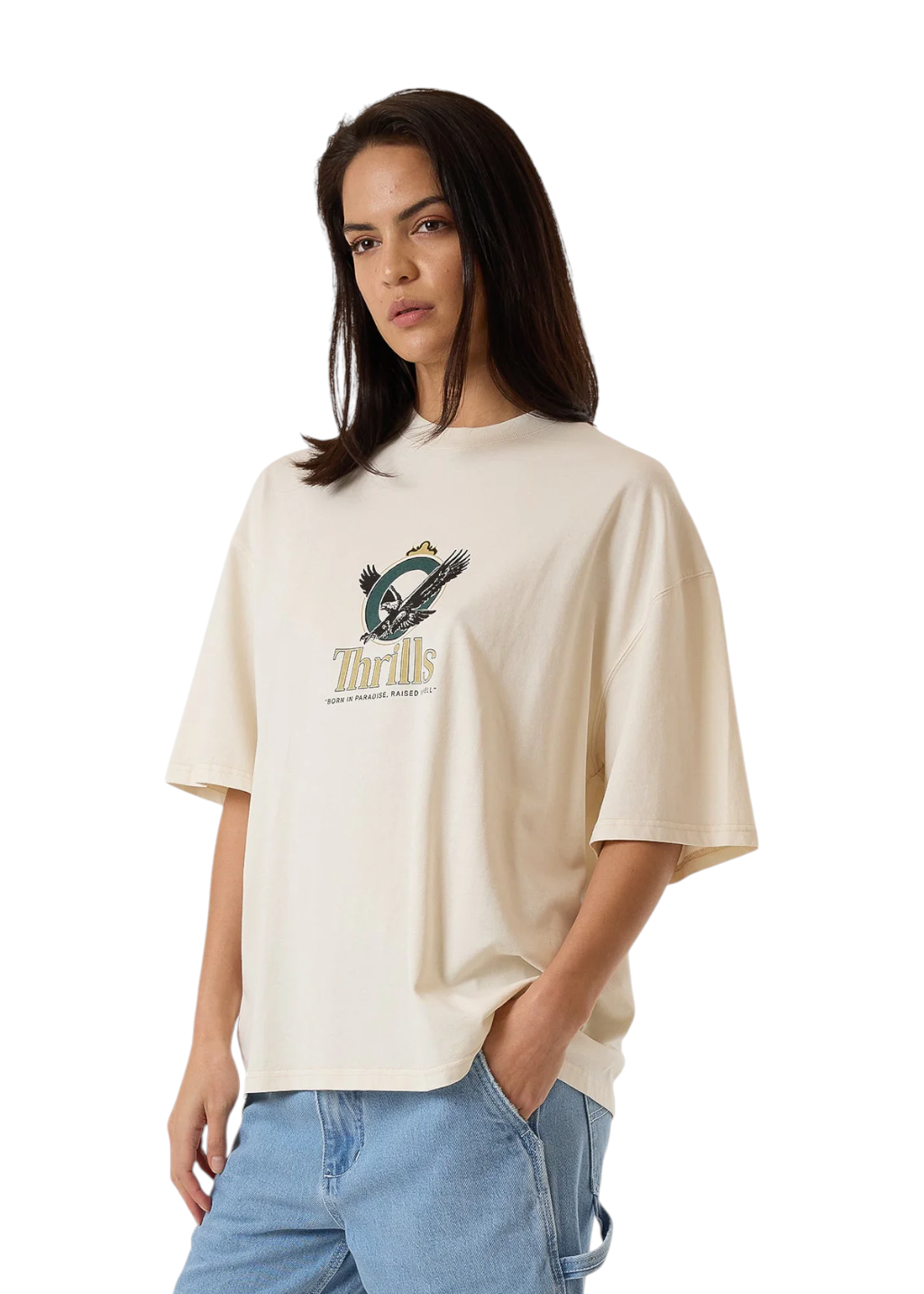 THRILLS - Royalty Oversized Tee - Heritage White