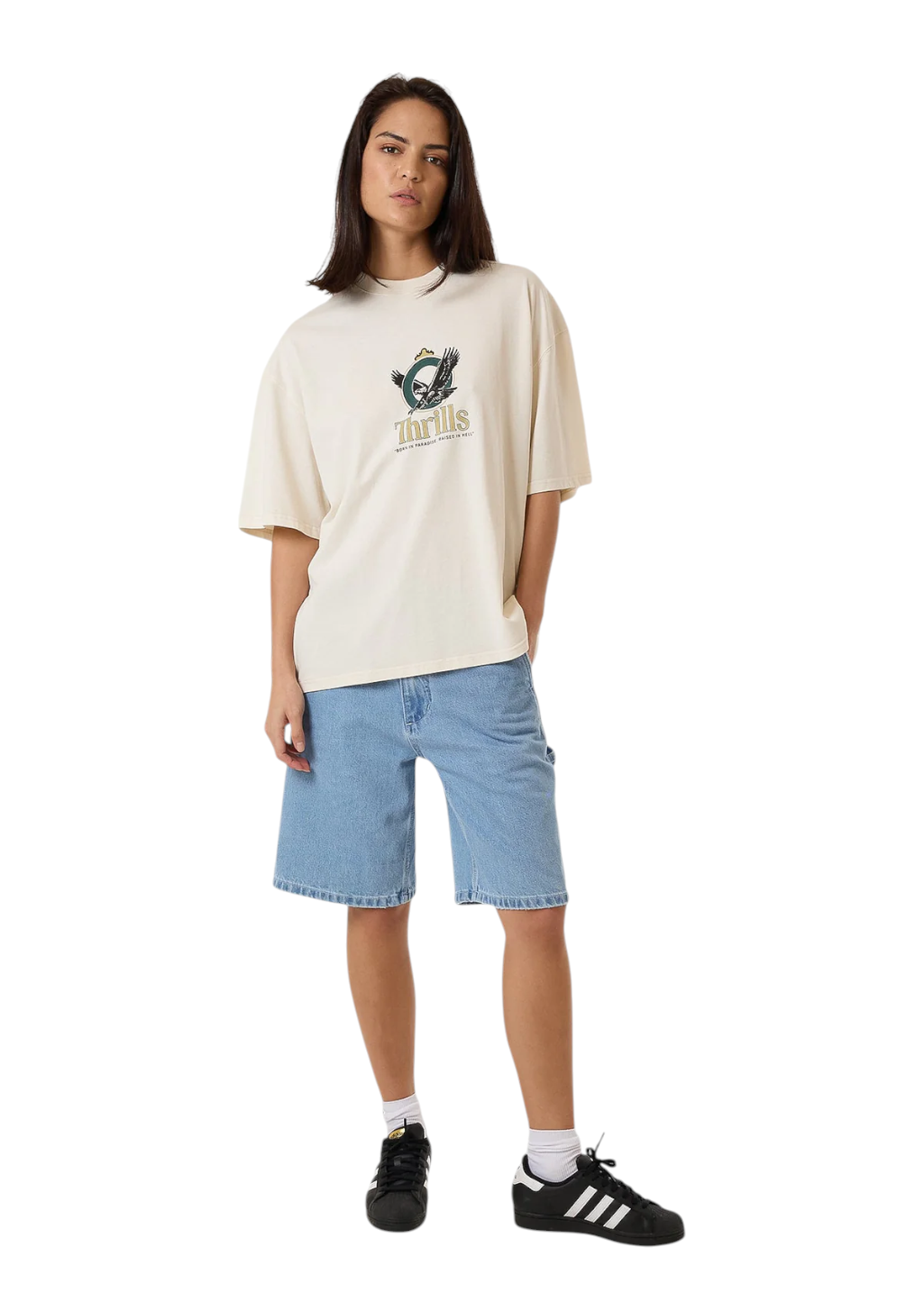 THRILLS - Royalty Oversized Tee - Heritage White
