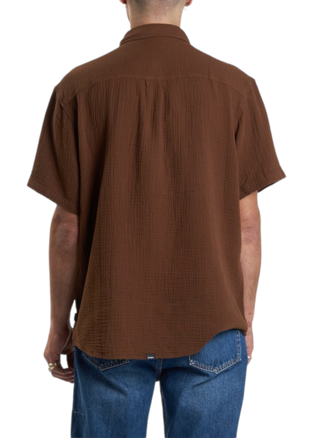 THRILLS - Minimal Thrills Seersucker S/S Shirt - Chestnut - Hardpressed Print Studio Inc.