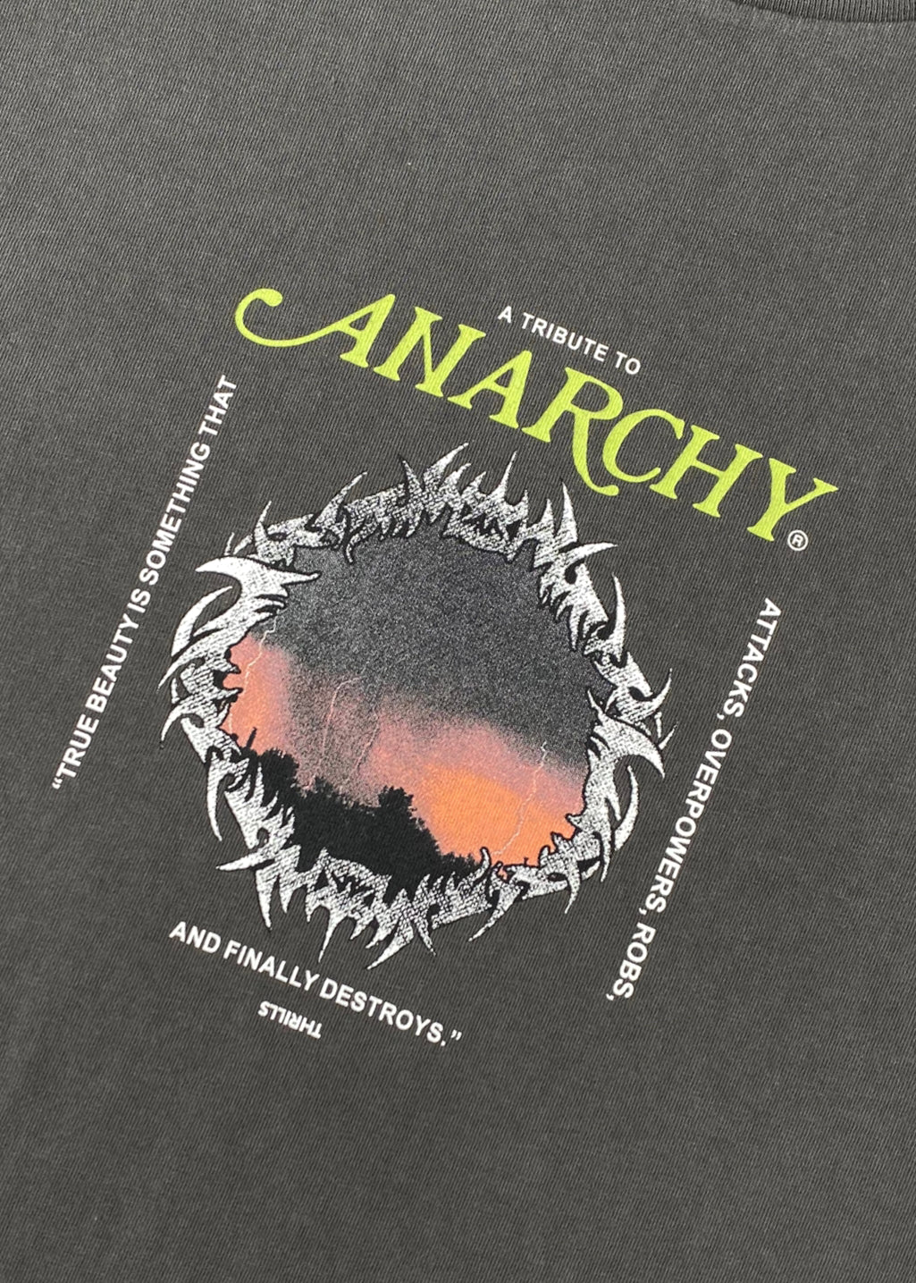 THRILLS - Tribute to Anarchy Merch Fit Tee - Merch Black - Hardpressed Print Studio Inc.