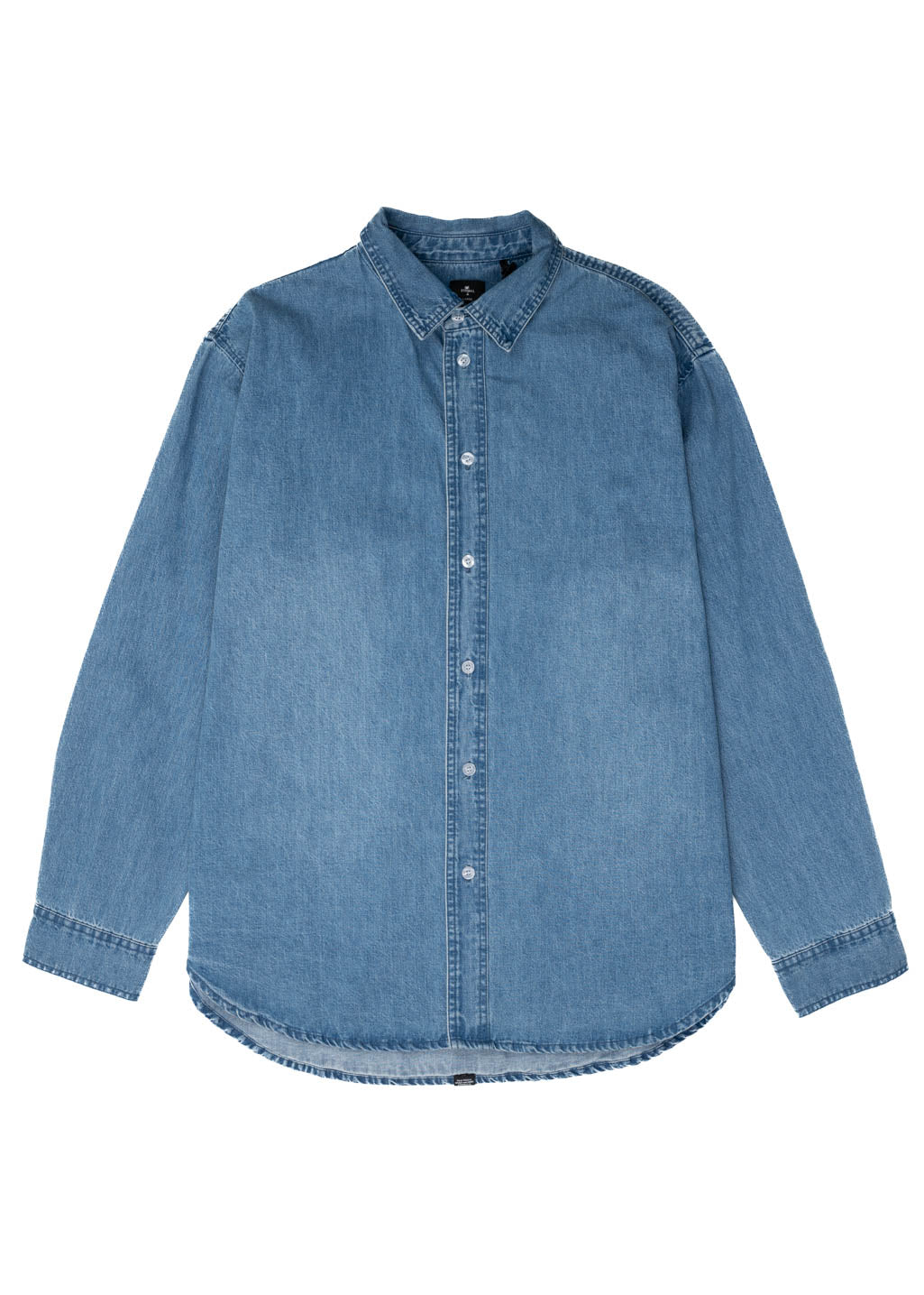 THRILLS - Canyon Oversize Long Sleeve Denim Shirt - Dark Dust Blue