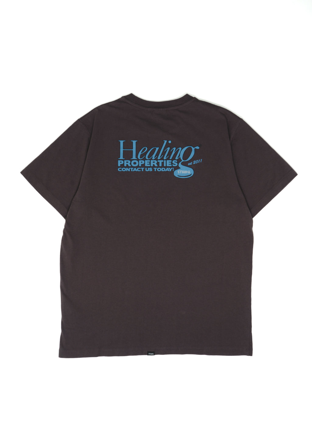 Thrills - Healing Properties Merch Fit Tee - Plum - Hardpressed Print Studio Inc.