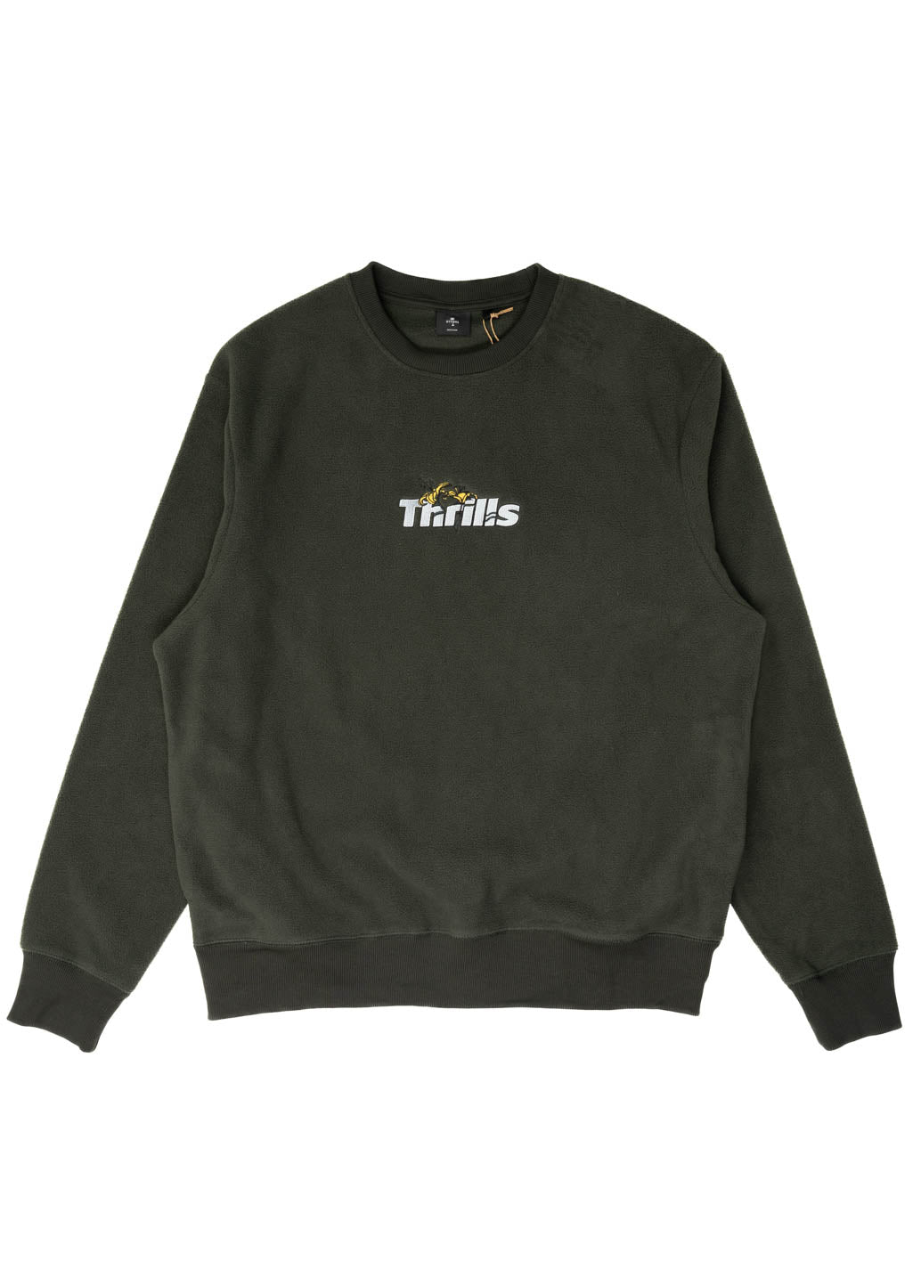 THRILLS - Solace Of Nature Oversize Polar Fleece Crew - Oil Green