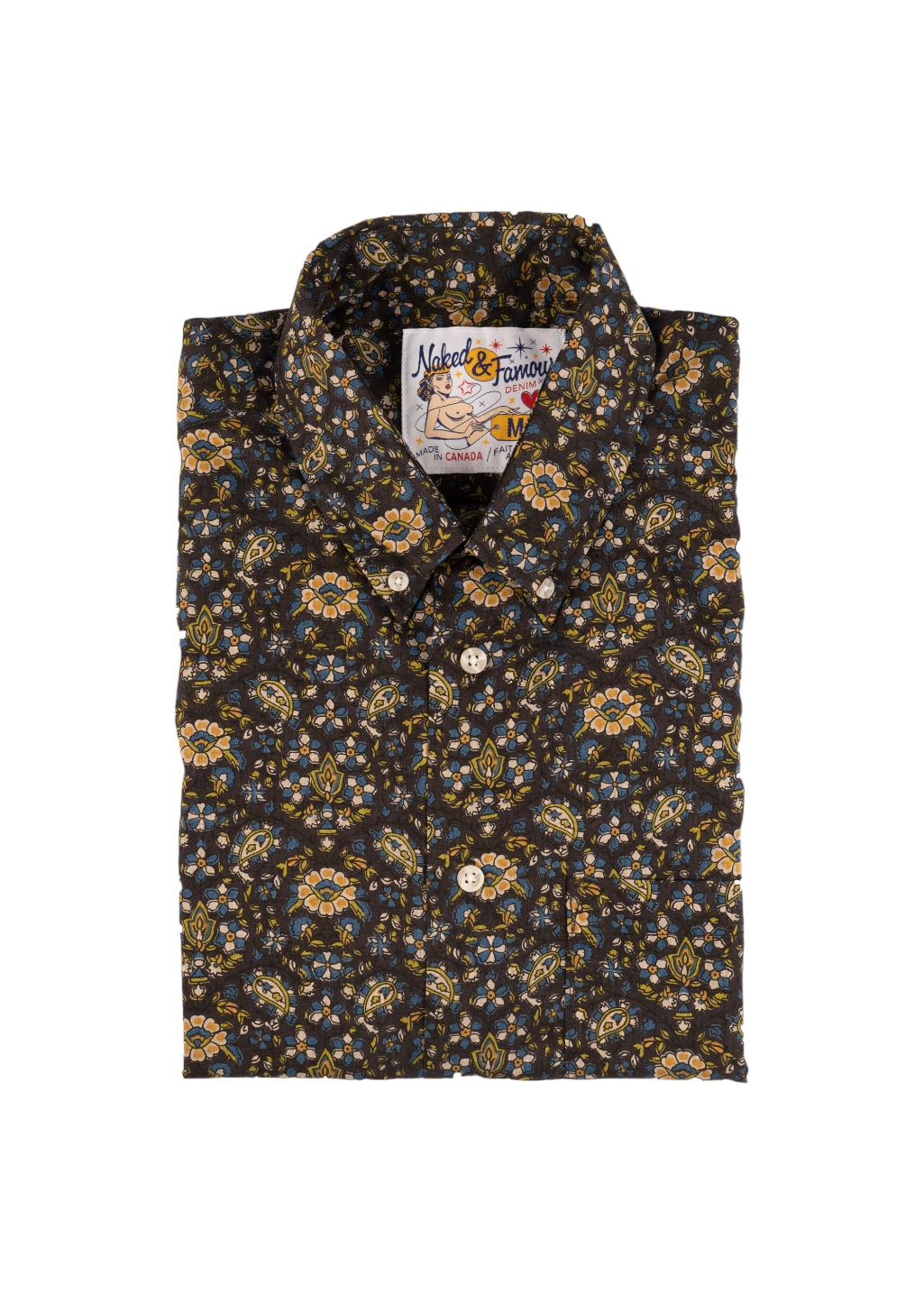 Naked & Famous Denim - Easy Shirt - Bandana Cloth - Black - Hardpressed Print Studio Inc.