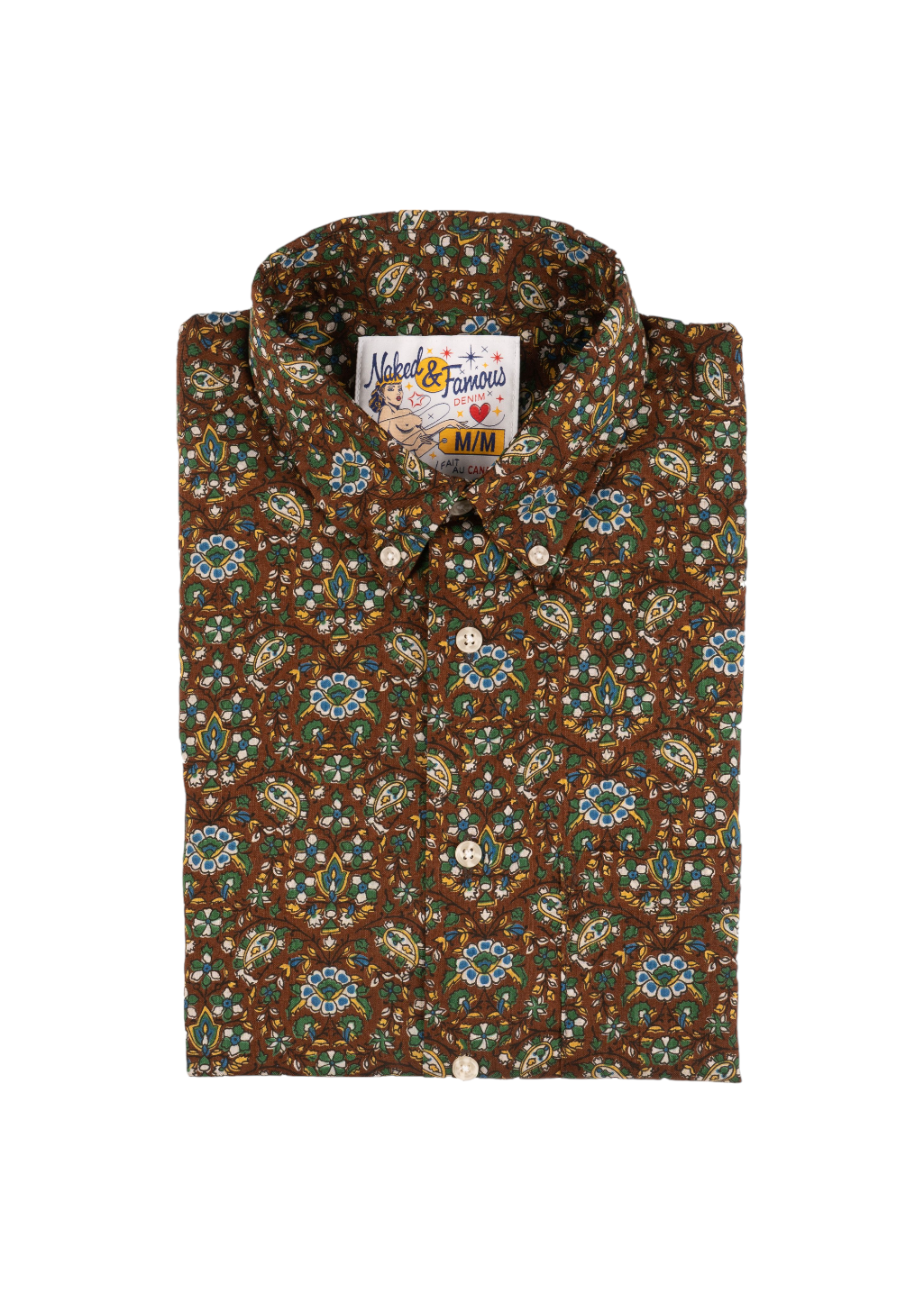 Naked & Famous Denim - Easy Shirt - Bandana Cloth - Brown - Hardpressed Print Studio Inc.