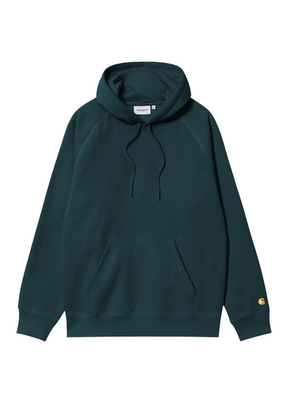 Carhartt WIP - Hooded Chase Sweatshirt - Duck Blue/Gold