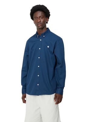 Carhartt WIP - L/S Madison Shirt - Elder/White - Hardpressed Print Studio Inc.