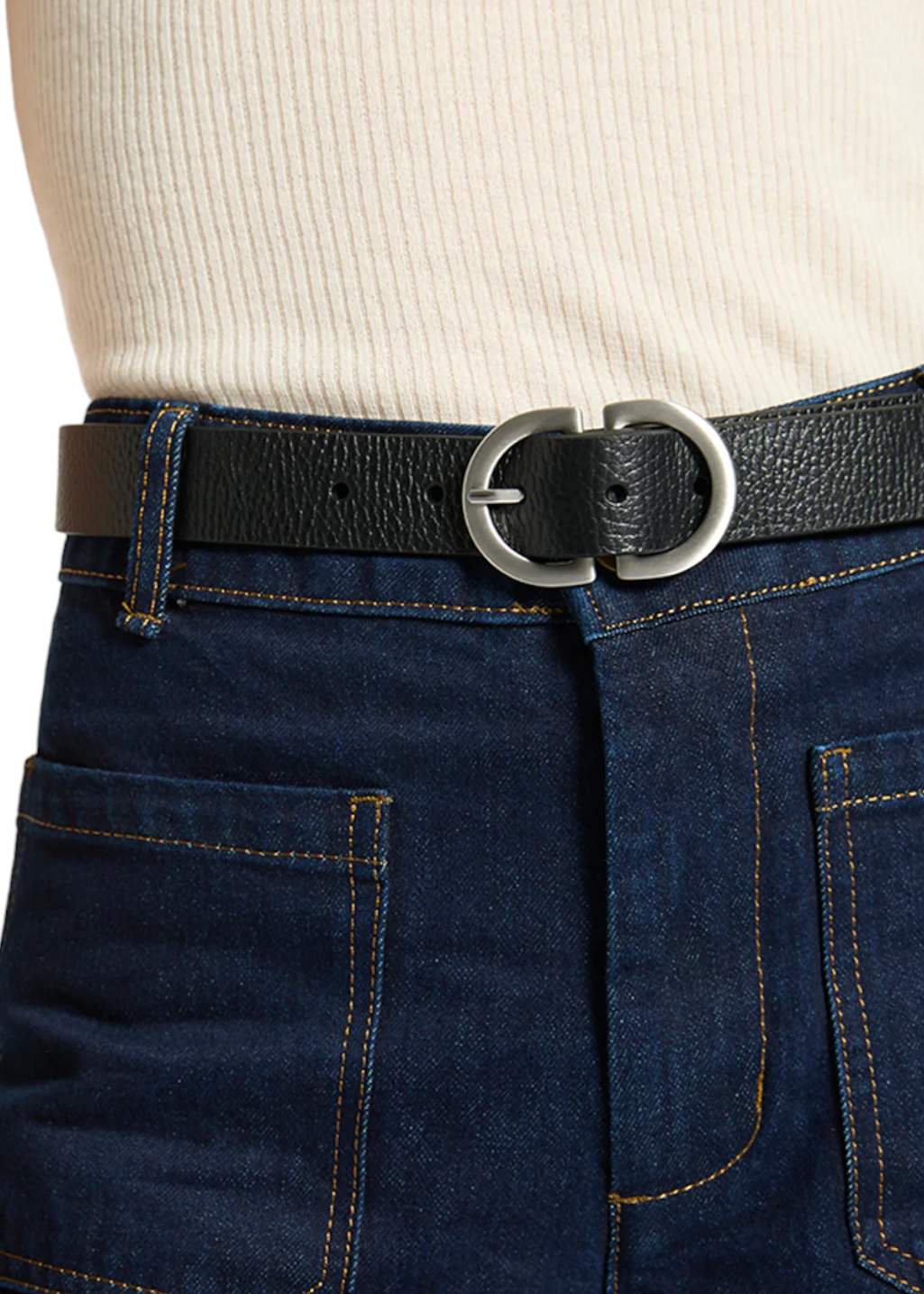 Status Anxiety - In Reverse Belt - Black/Silver - Hardpressed Print Studio Inc.