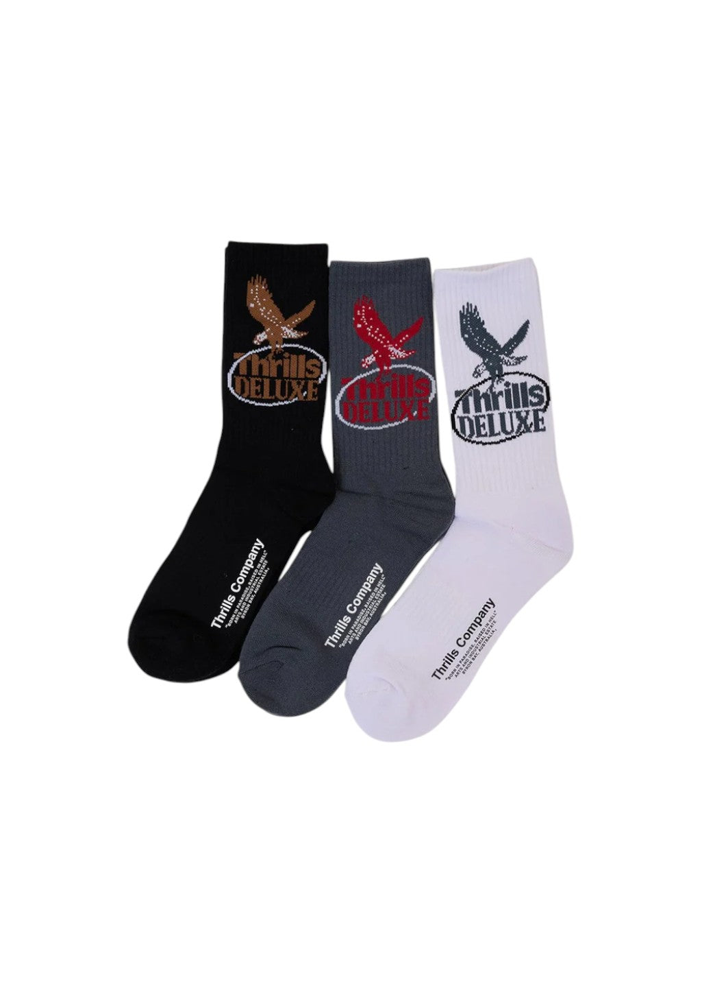 THRILLS - 1st Grade Service 3 Pack Sock - White/Petrol/Black