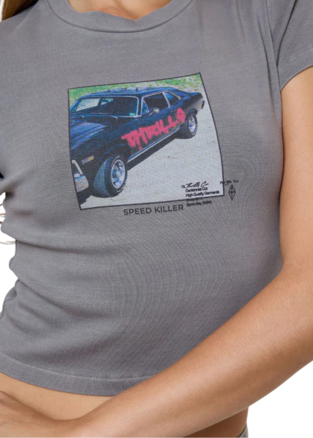 THRILLS - Die Fighting Mini Tee - Washed Grey