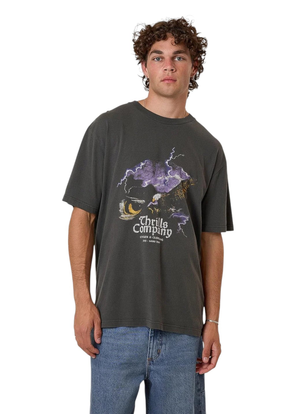 THRILLS - Flight Risk Oversize Fit Tee - Merch Black