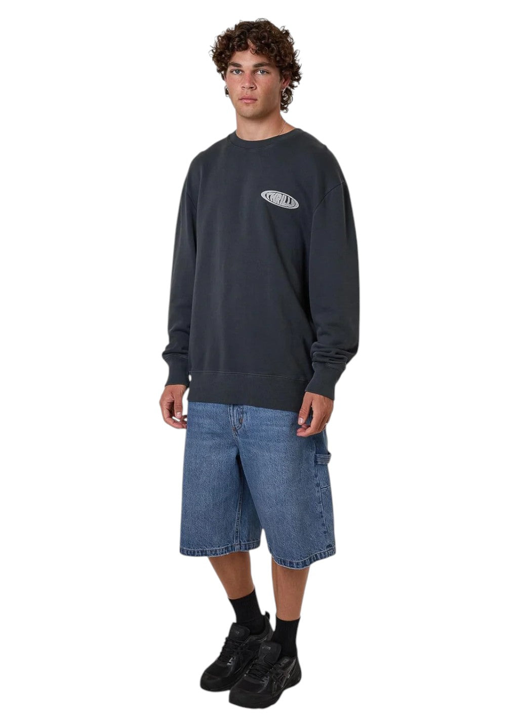 THRILLS - Shadowless Oversize Crew - Ebony