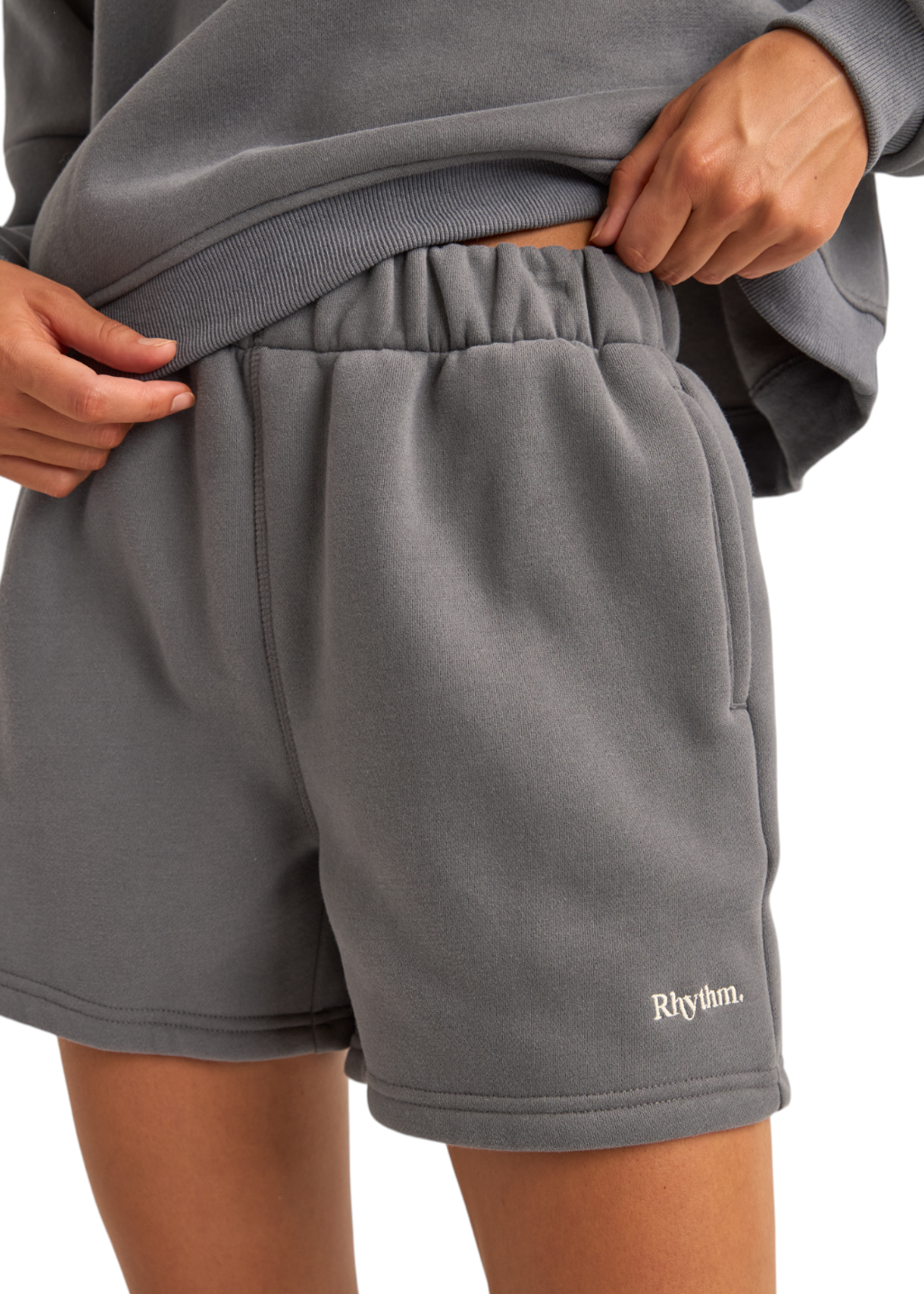 Rhythm - Logo Fleece Shorts - Charcoal - Hardpressed Print Studio Inc.