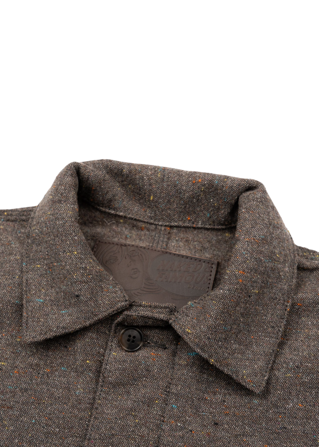 Naked & Famous Denim - Wool Blend Multi Nep - Brown - Hardpressed Print Studio Inc.