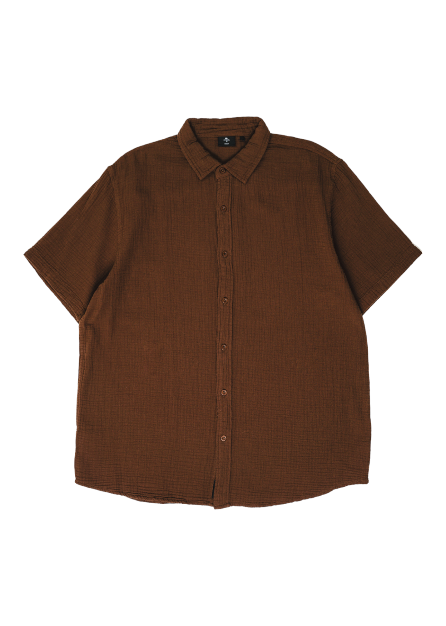 THRILLS - Minimal Thrills Seersucker S/S Shirt - Chestnut - Hardpressed Print Studio Inc.