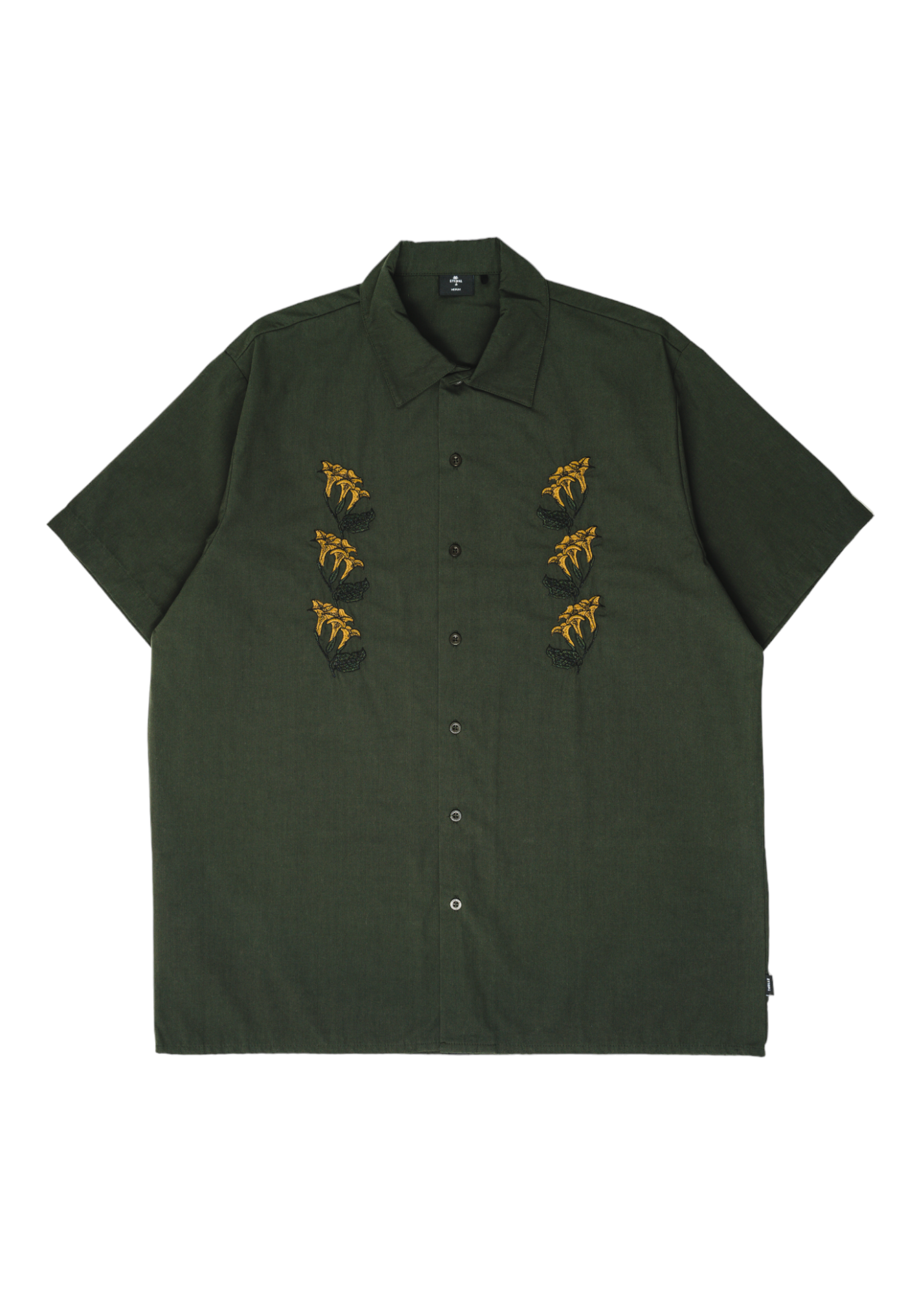 THRILLS - Secret Garden S/S Work Shirt - Oil Green - Hardpressed Print Studio Inc.