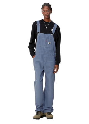 Carhartt WIP - W' Bib Overall Straight - Bay Blue Aged Canvas - Hardpressed Print Studio Inc.