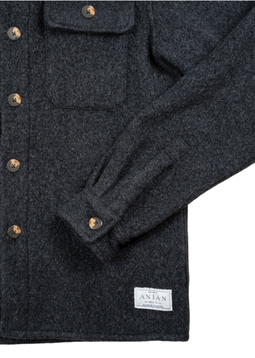 ANIÁN - The Field Coat - Storm - Hardpressed Print Studio Inc.