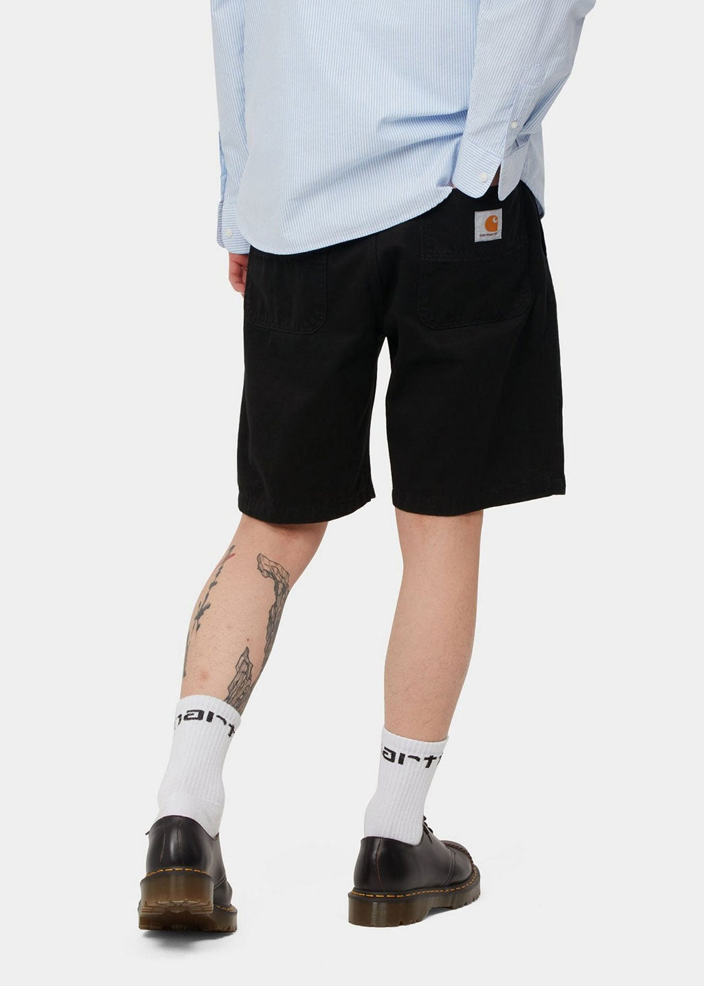 Carhartt WIP - Abbott Short - Black Stone Washed - Hardpressed Print Studio