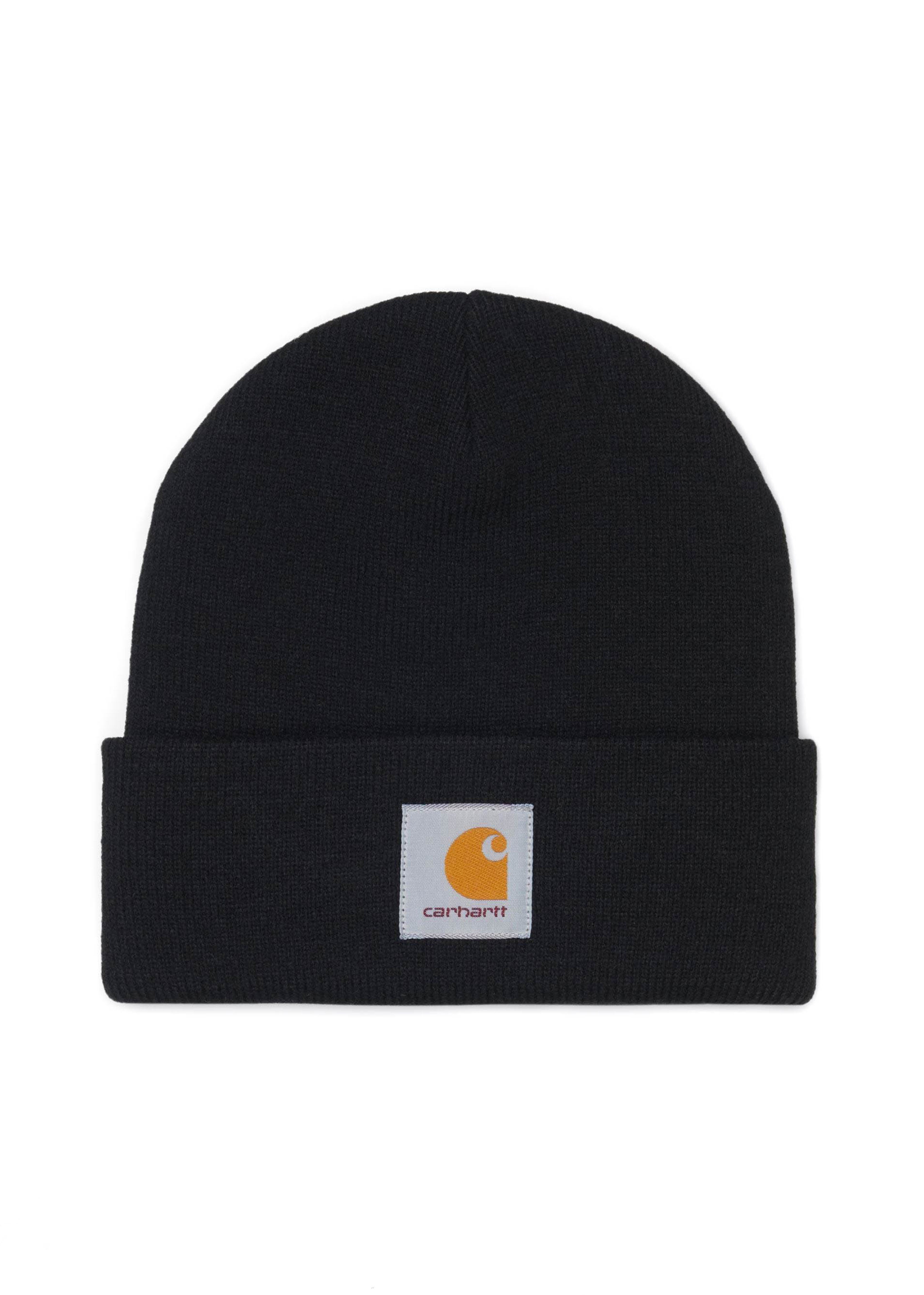 Carhartt WIP Short Acrylic Watch Hat Black Hardpressed Print