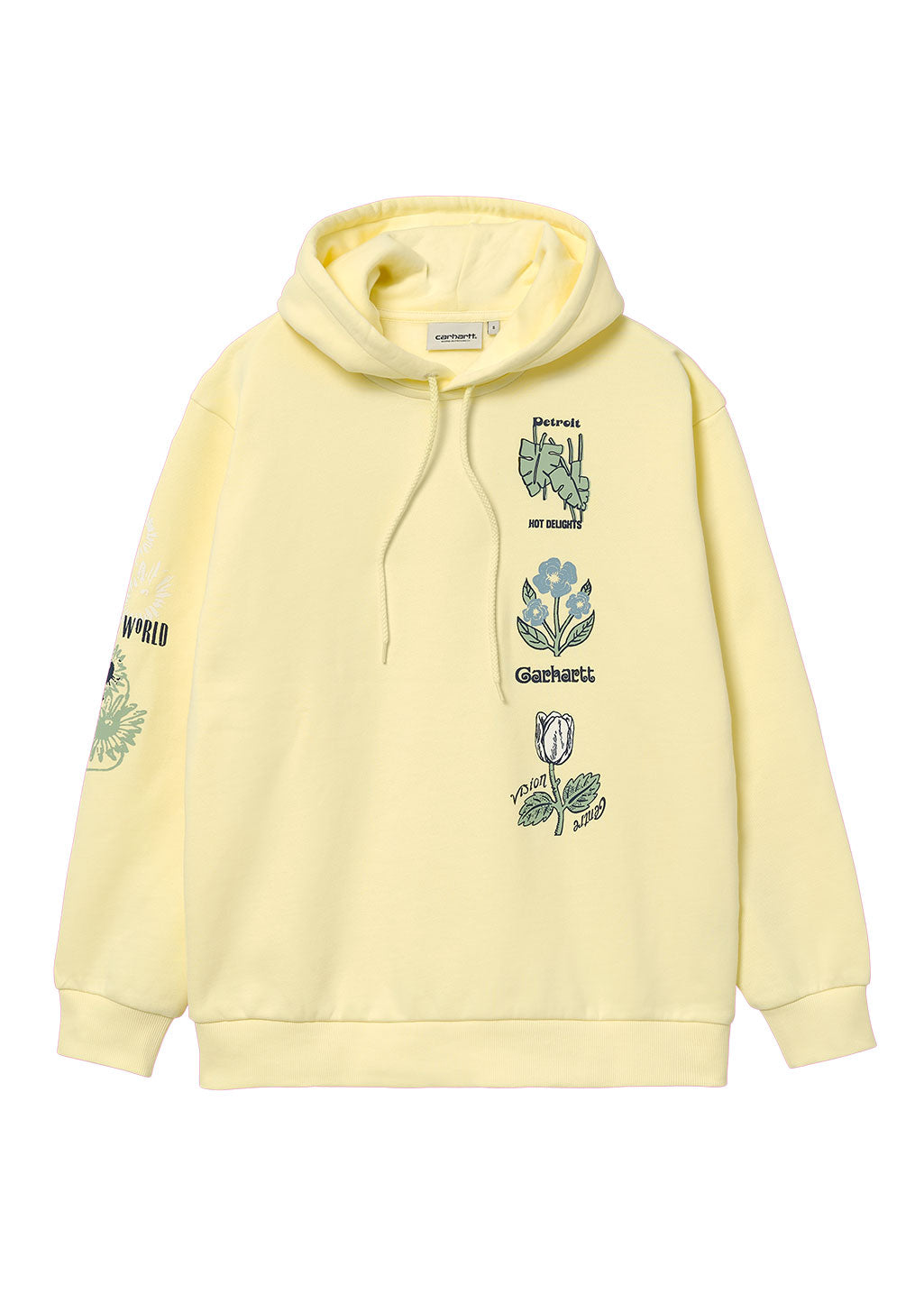Carhartt WIP - W' Hooded Verdant Fantasy Sweatshirt - Soft Yellow - Hardpressed Print Studio