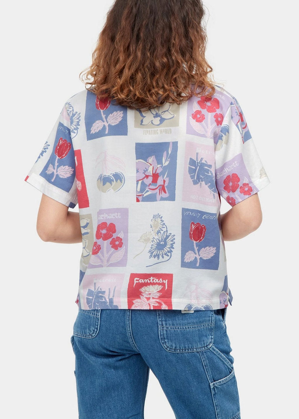 Carhartt WIP - W' S/S Verdanta Shirt - White Heavy Enzyme Wash - Hardpressed Print Studio