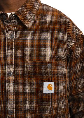 Carhartt WIP - L/S Flint Shirt - Wiley Check, Hamilton Brown Rinsed - Hardpressed Print Studio Inc.