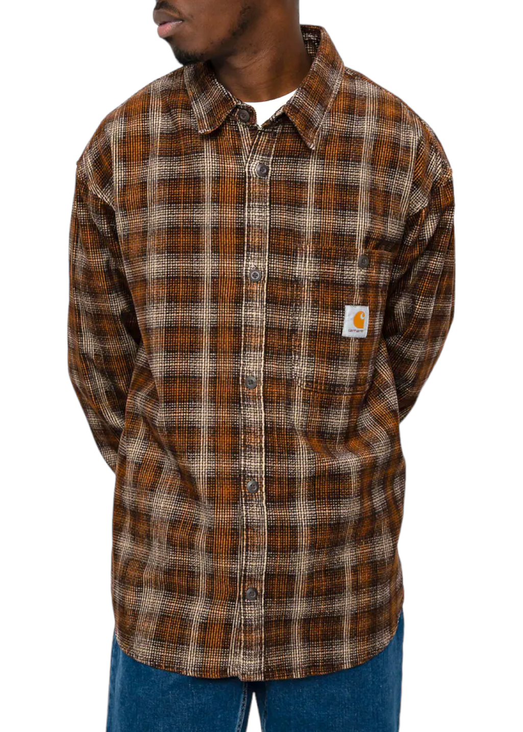 Carhartt WIP - L/S Flint Shirt - Wiley Check, Hamilton Brown Rinsed - Hardpressed Print Studio Inc.