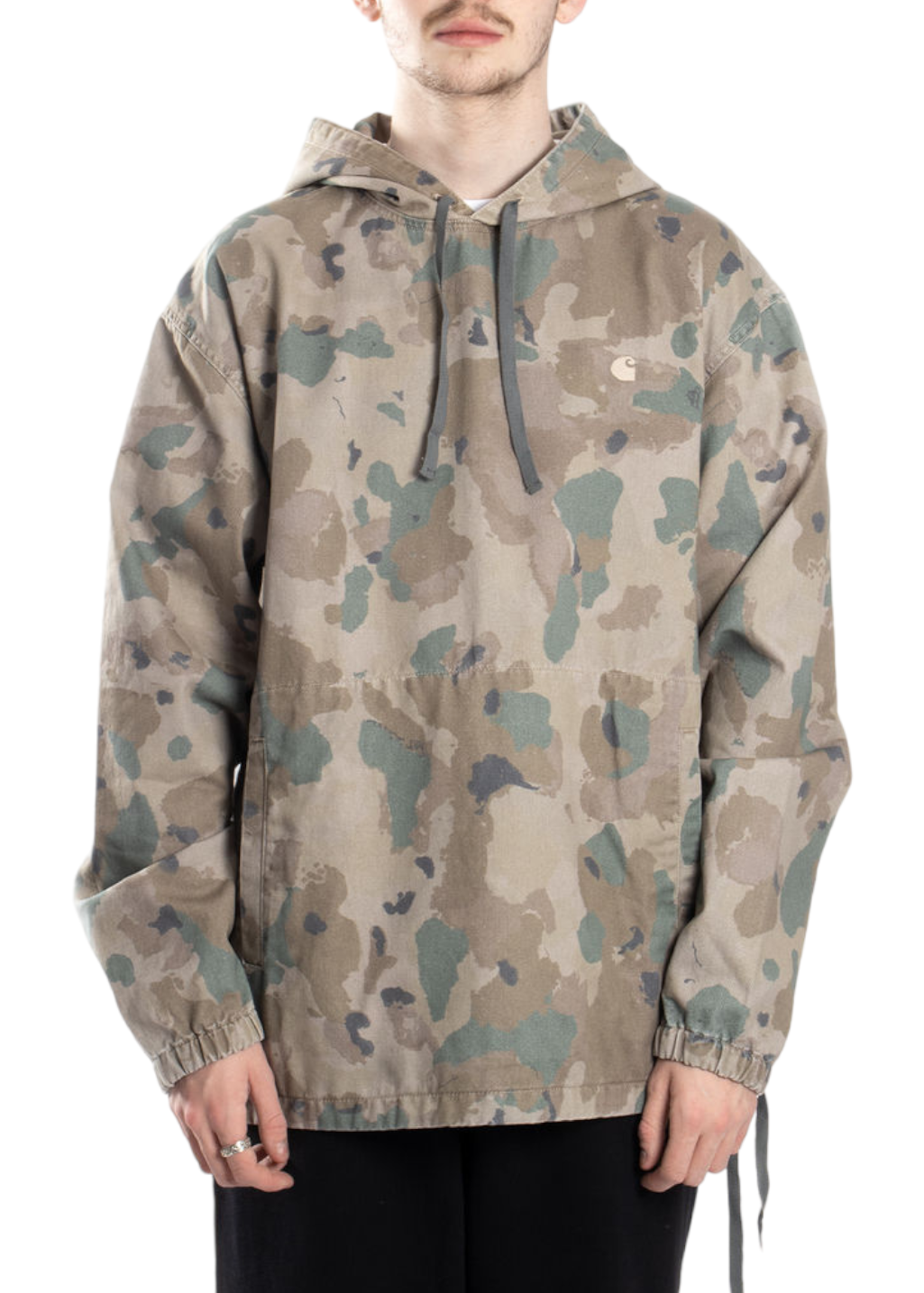 Carhartt WIP - Hooded Carson Pullover - Camo Tide/Thyme Stone Washed - Hardpressed Print Studio Inc.