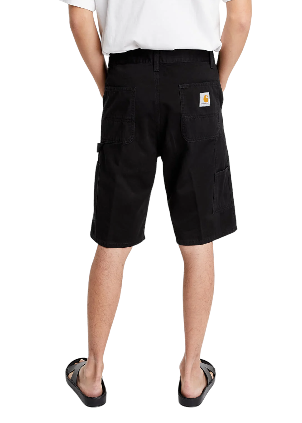 Carhartt WIP - Ruck Single Knee Short - Black Stone Washed - Hardpressed Print Studio Inc.