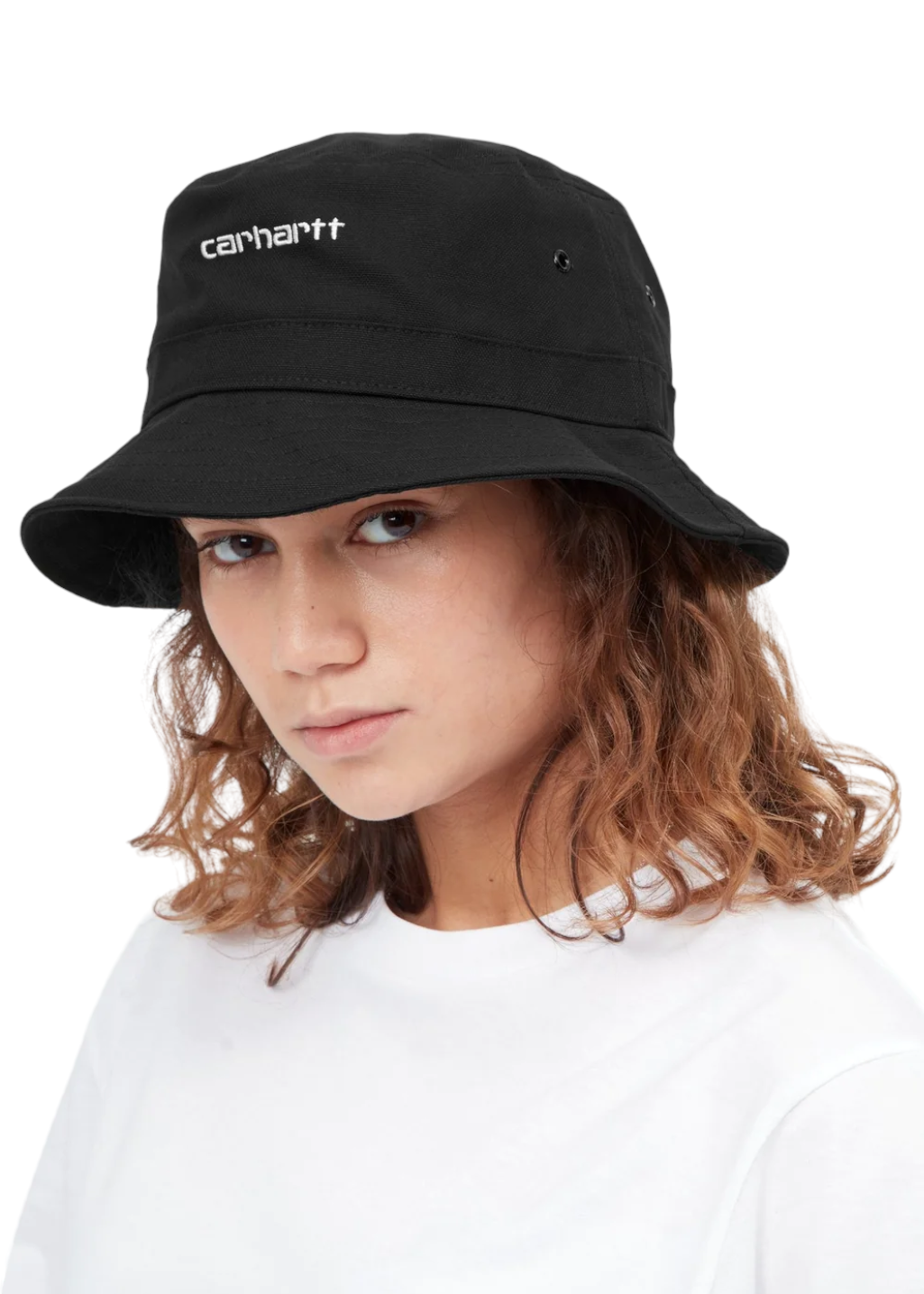 Carhartt WIP Script Bucket Hat - Black / White - M-L