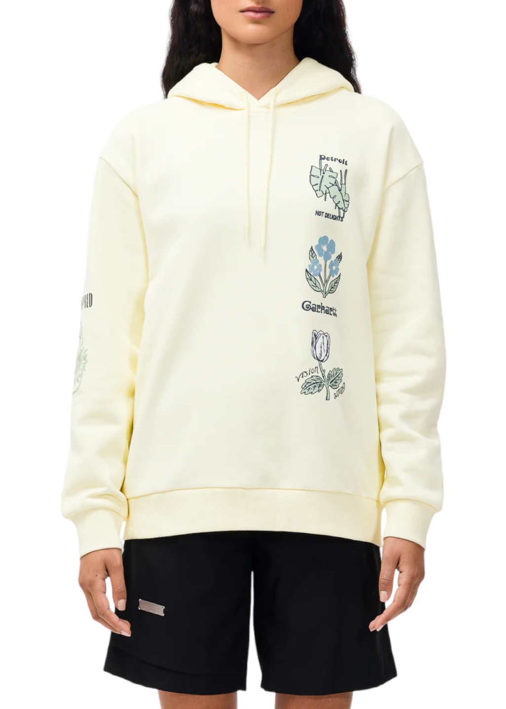 Carhartt WIP - W' Hooded Verdant Fantasy Sweatshirt - Soft Yellow - Hardpressed Print Studio Inc.