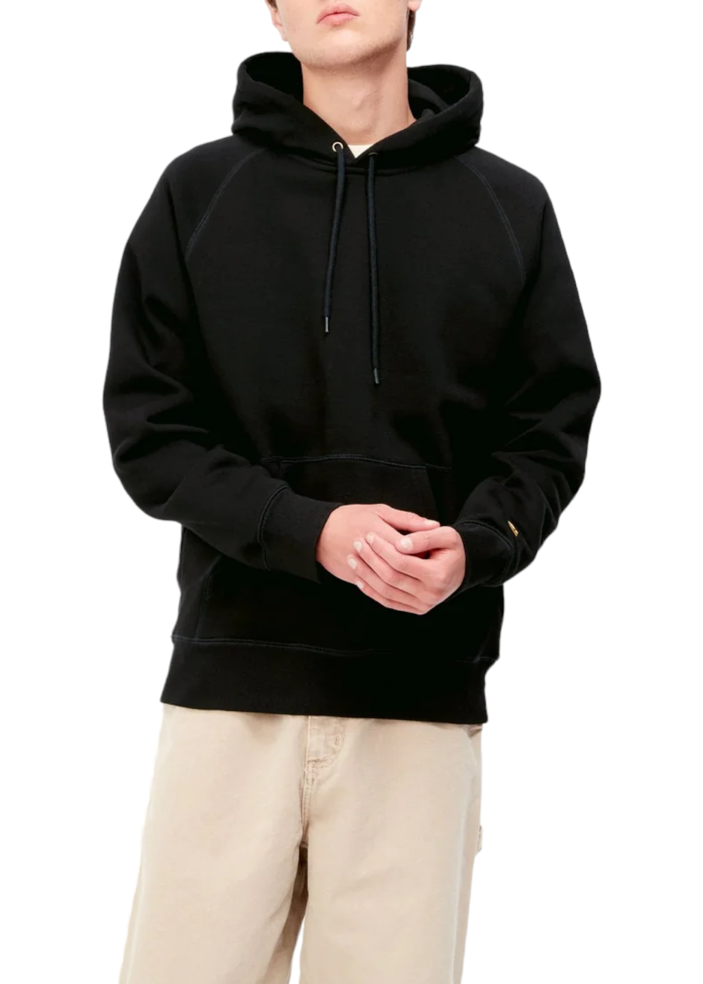 Carhartt WIP - Hooded Chase Sweatshirt - Black/Gold Carhartt WIP - Hooded Chase Sweatshirt - Black/Gold