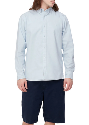 Carhartt WIP - L/S Bolton Shirt - Icarus Garment Dyed - Hardpressed Print Studio Inc.