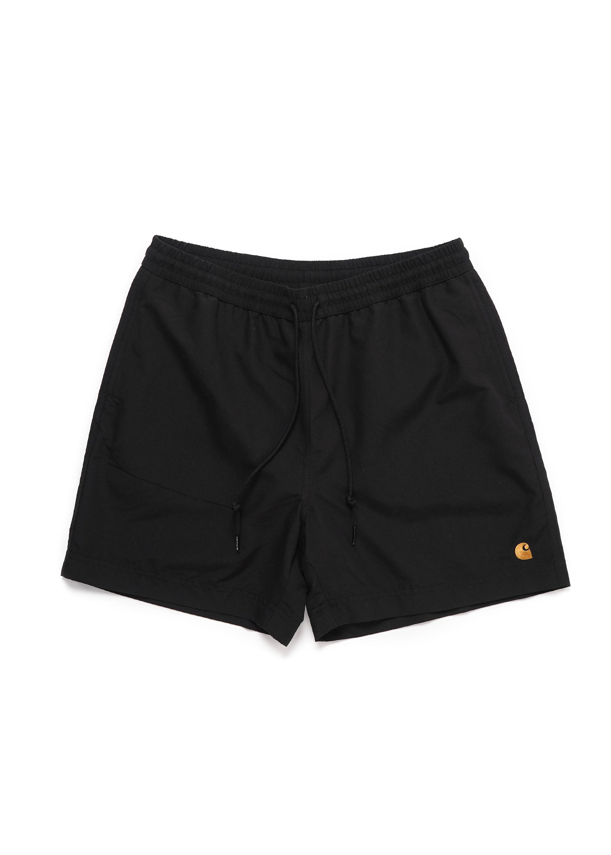 ★2024SS新作★CARHARTT★CHASE SWIM TRUNKS Carhartt WIP - Chase Swim Trunks - Black/Gold | Hardpressed