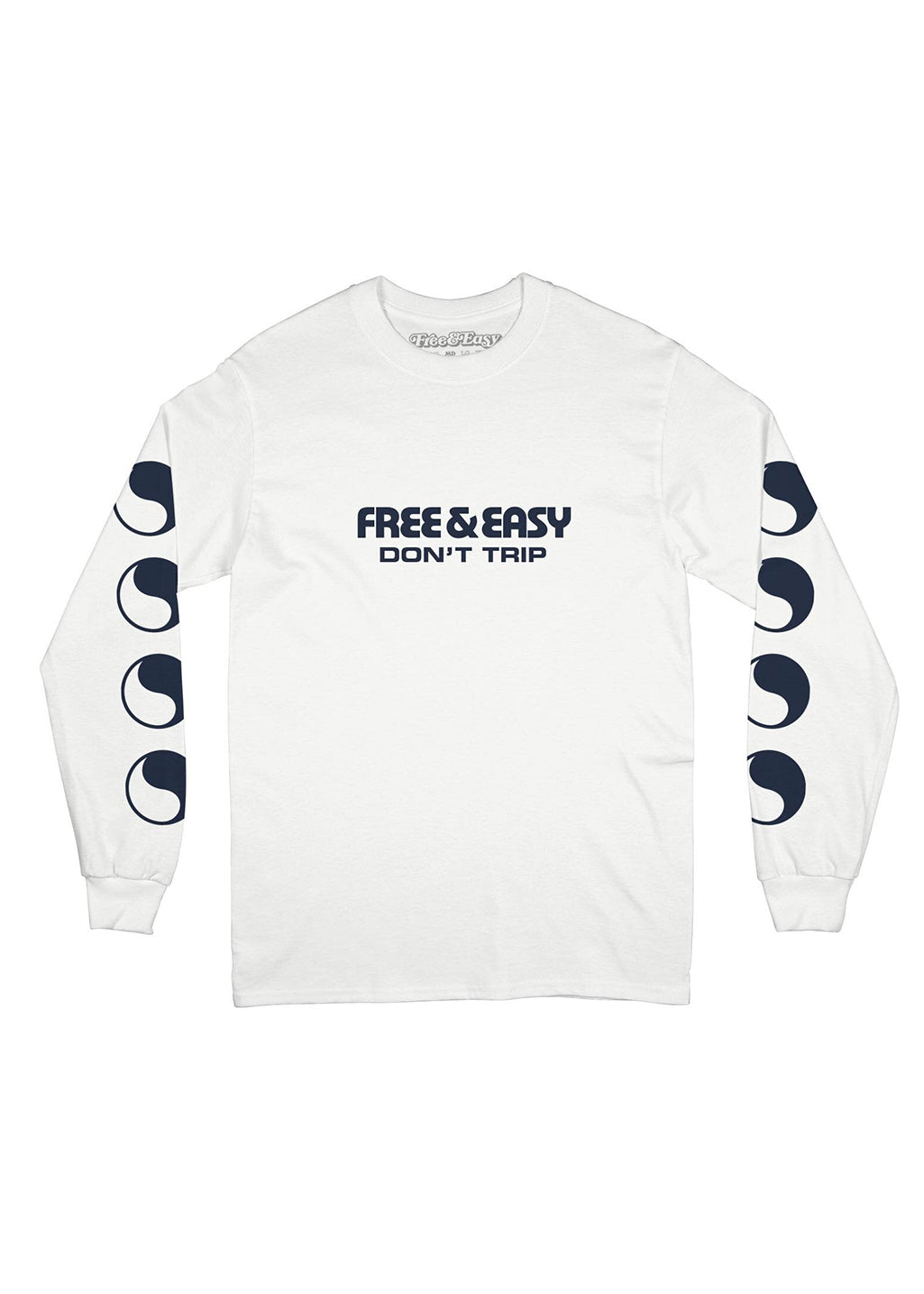 Free & Easy - Yin Yang Faces L/S Tee - Coconut - Hardpressed Print Studio Inc.