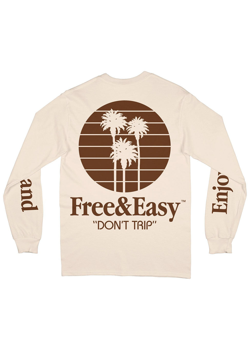 Free & Easy - Three Palms L/S Tee - Natural - Hardpressed Print Studio Inc.
