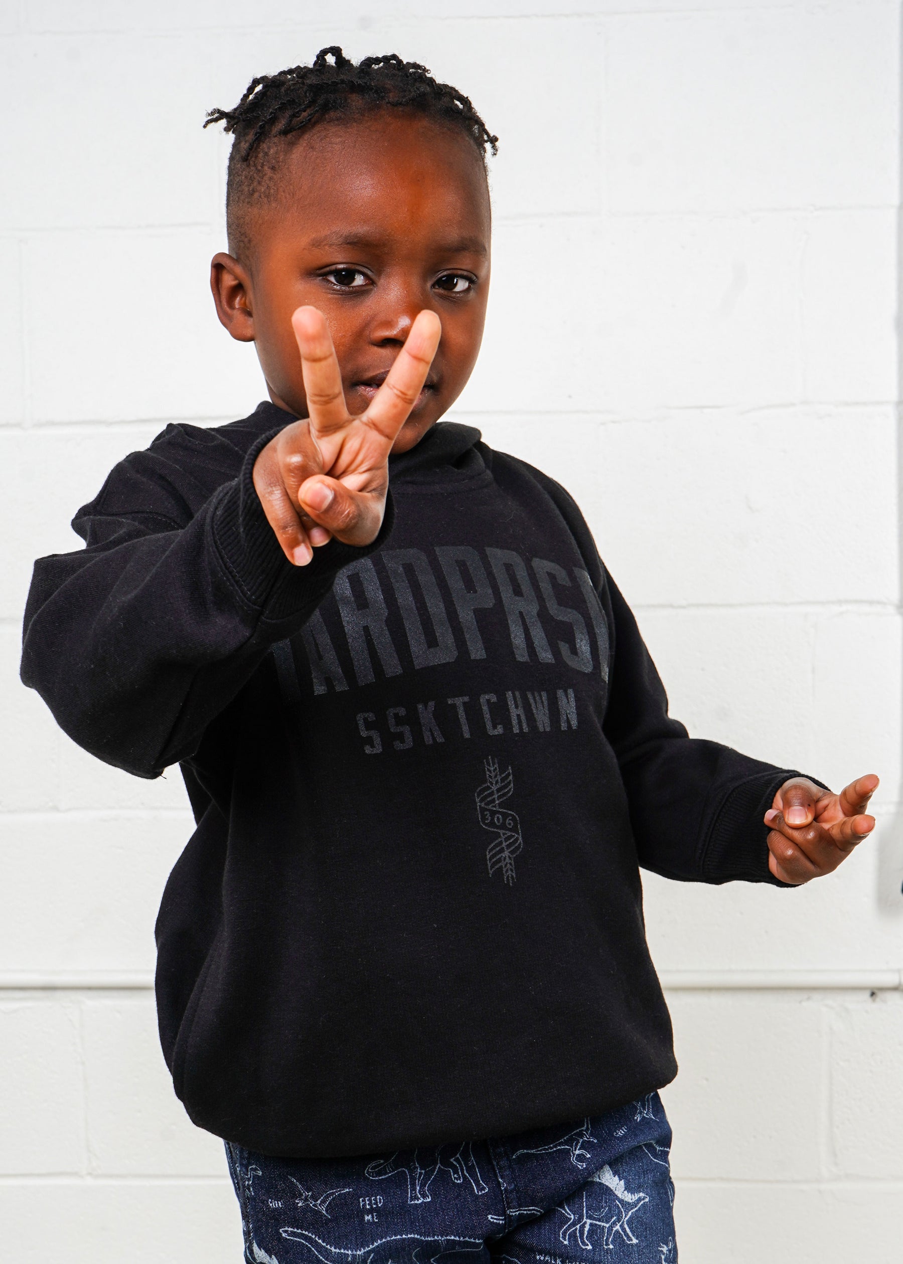 Alumni Sweater | Black/Black | Kids - Hardpressed Print Studio