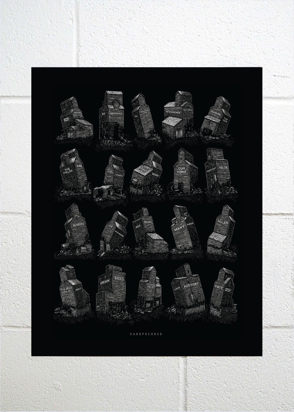 Beacons Poster Print | Black - Hardpressed Print Studio Inc.