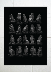 Beacons Poster Print | Black - Hardpressed Print Studio Inc.