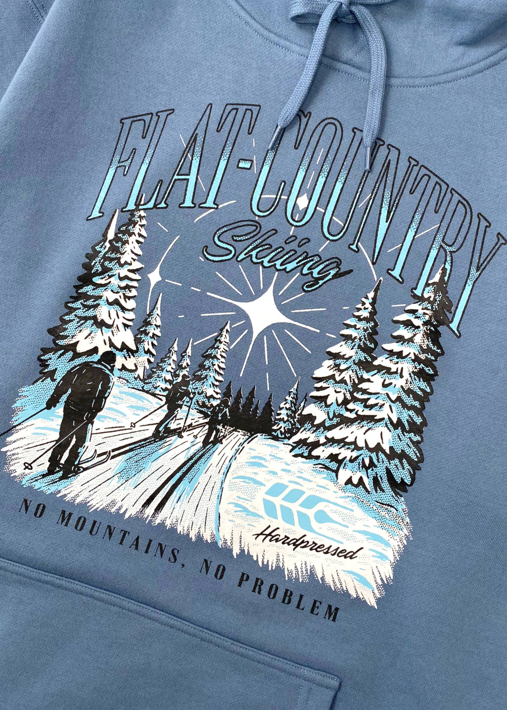 Flat-Country Skiing Sweater | Arctic Blue | Unisex - Hardpressed Print Studio Inc.