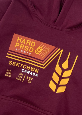 Grain Car v2 Sweater | Maroon | Kids - Hardpressed Print Studio Inc.