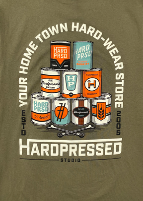 Hard-Wear Store Tee | Coverall Green | Unisex - Hardpressed Print Studio Inc.