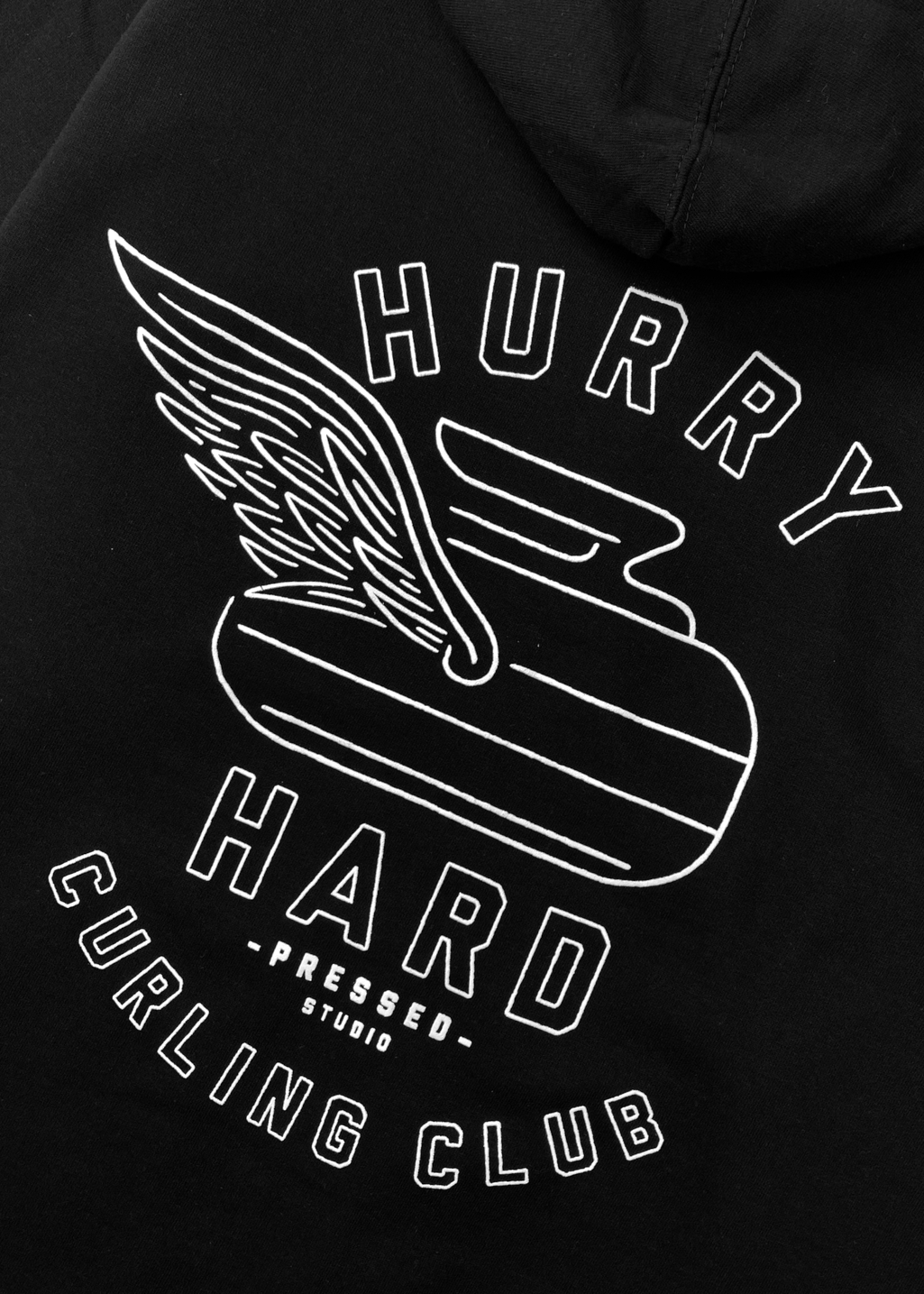 Hurry Hard Zip Sweater | Black | Unisex - Hardpressed Print Studio Inc.