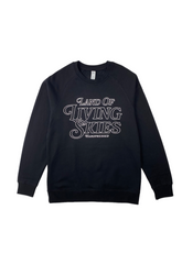 Living Skies Script Crewneck | Midnight | Unisex and Ladies - Hardpressed Print Studio Inc.